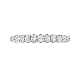 06507187 - Platinum 0.34ct Round Brilliant Cut Diamond Cup Claw Half Eternity Ring