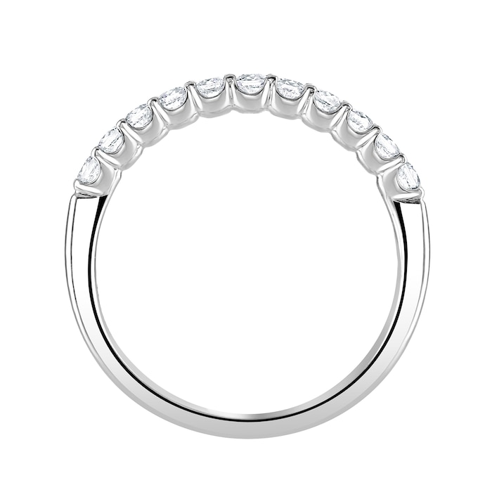 Mappin & Webb Platinum 0.34ct Round Brilliant Cut Diamond Cup Claw Half Eternity Ring