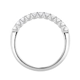 Mappin & Webb Platinum 0.34ct Round Brilliant Cut Diamond Cup Claw Half Eternity Ring
