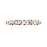 Mappin & Webb 18ct Rose Gold 0.34ct Round Brilliant Cut Diamond Cup Claw Half Eternity Ring