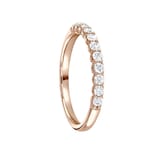 Mappin & Webb 18ct Rose Gold 0.34ct Round Brilliant Cut Diamond Cup Claw Half Eternity Ring