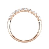 Mappin & Webb 18ct Rose Gold 0.34ct Round Brilliant Cut Diamond Cup Claw Half Eternity Ring