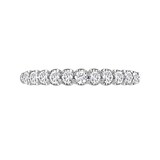 Mappin & Webb 18ct White Gold 0.34ct Round Brilliant Cut Diamond Cup Claw Half Eternity Ring