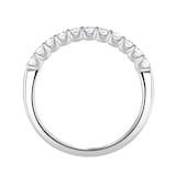 Mappin & Webb 18ct White Gold 0.34ct Round Brilliant Cut Diamond Cup Claw Half Eternity Ring