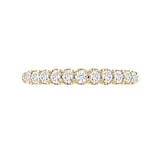 Mappin & Webb 18ct Yellow Gold 0.34ct Round Brilliant Cut Diamond Cup Claw Half Eternity Ring