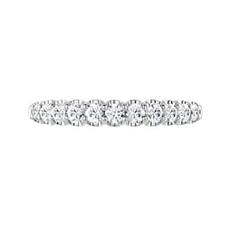 06507196 - Platinum 0.50ct Round Brilliant Cut Diamond Cup Claw Half Eternity Ring