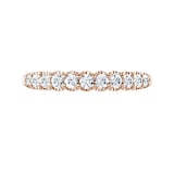 Mappin & Webb 18ct Rose Gold 0.50ct Round Brilliant Cut Diamond Cup Claw Half Eternity Ring - Ring Size Z