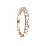 Mappin & Webb 18ct Rose Gold 0.50ct Round Brilliant Cut Diamond Cup Claw Half Eternity Ring - Ring Size Z