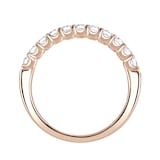 Mappin & Webb 18ct Rose Gold 0.50ct Round Brilliant Cut Diamond Cup Claw Half Eternity Ring - Ring Size Z