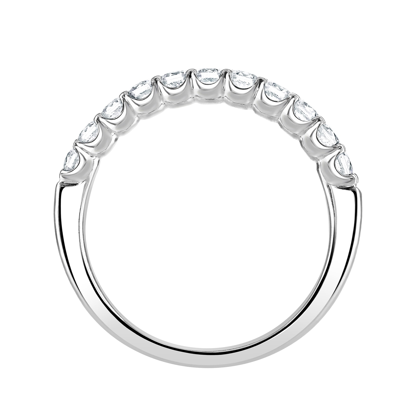 Mappin & Webb 18ct White Gold 0.50ct Round Brilliant Cut Diamond Cup Claw Half Eternity Ring Mappin & Webb 18ct White Gold 0.50ct Round Brilliant Cut Diamond Cup Claw Half Eternity Ring