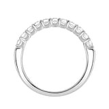 Mappin & Webb 18ct White Gold 0.50ct Round Brilliant Cut Diamond Cup Claw Half Eternity Ring