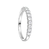 Mappin & Webb 18ct White Gold 0.50ct Round Brilliant Cut Diamond Cup Claw Half Eternity Ring - Ring Size J