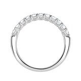 Mappin & Webb 18ct White Gold 0.50ct Round Brilliant Cut Diamond Cup Claw Half Eternity Ring - Ring Size J