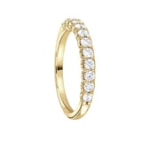 Mappin & Webb 18ct Yellow Gold 0.50ct Round Brilliant Cut Diamond Cup Claw Half Eternity Ring