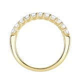 Mappin & Webb 18ct Yellow Gold 0.50ct Round Brilliant Cut Diamond Cup Claw Half Eternity Ring
