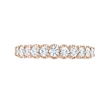 Mappin & Webb 18ct Rose Gold 0.75ct Round Brilliant Cut Diamond Cup Claw Half Eternity Ring