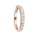 Mappin & Webb 18ct Rose Gold 0.75ct Round Brilliant Cut Diamond Cup Claw Half Eternity Ring