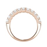 Mappin & Webb 18ct Rose Gold 0.75ct Round Brilliant Cut Diamond Cup Claw Half Eternity Ring