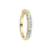 Mappin & Webb 18ct Yellow Gold 0.75ct Round Brilliant Cut Diamond Cup Claw Half Eternity Ring - Ring Size H