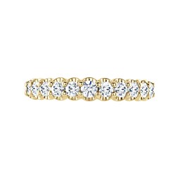 06507212 - 18ct Yellow Gold 0.75ct Round Brilliant Cut Diamond Cup Claw Half Eternity Ring