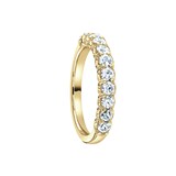 Mappin & Webb 18ct Yellow Gold 0.75ct Round Brilliant Cut Diamond Cup Claw Half Eternity Ring