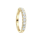 Mappin & Webb 18ct Yellow Gold 0.75ct Round Brilliant Cut Diamond Cup Claw Half Eternity Ring - Ring Size P