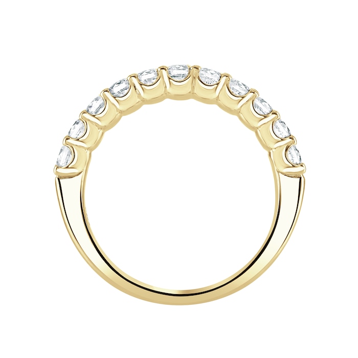 Mappin & Webb 18ct Yellow Gold 0.75ct Round Brilliant Cut Diamond Cup Claw Half Eternity Ring