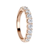 Mappin & Webb 18ct Rose Gold 0.95ct Round Brilliant Cut Diamond Cup Claw Half Eternity Ring
