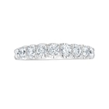 Mappin & Webb 18ct White Gold 0.95ct Round Brilliant Cut Diamond Cup Claw Half Eternity Ring