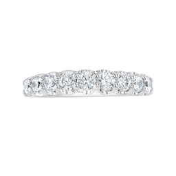 06507219 - 18ct White Gold 0.95ct Round Brilliant Cut Diamond Cup Claw Half Eternity Ring