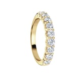 Mappin & Webb 18ct Yellow Gold 0.95ct Round Brilliant Cut Diamond Cup Claw Half Eternity Ring