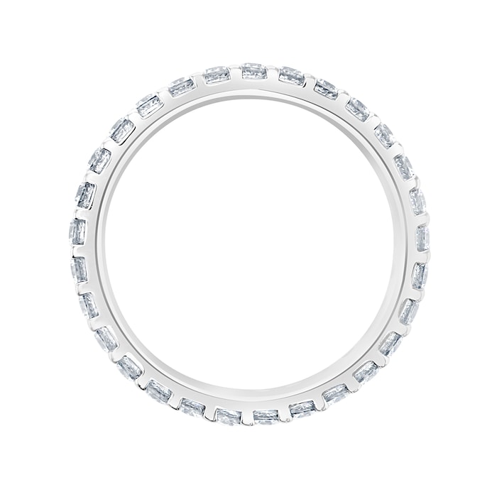 Mappin & Webb Platinum 0.75ct Round Brilliant Cut Diamond Asymmetric Crown Setting Full Eternity Ring