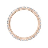 Mappin & Webb 18ct Rose Gold 0.75ct Round Brilliant Cut Diamond Asymmetric Crown Setting Full Eternity Ring - Ring Size Z