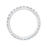 Mappin & Webb 18ct White Gold 0.75ct Round Brilliant Cut Diamond Asymmetric Crown Setting Full Eternity Ring - Ring Size F