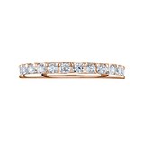 Mappin & Webb 18ct Rose Gold 1.00ct Round Brilliant Cut Diamond Asymmetric Crown Setting Full Eternity Ring