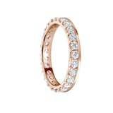 Mappin & Webb 18ct Rose Gold 1.00ct Round Brilliant Cut Diamond Asymmetric Crown Setting Full Eternity Ring