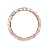 Mappin & Webb 18ct Rose Gold 1.00ct Round Brilliant Cut Diamond Asymmetric Crown Setting Full Eternity Ring