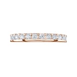 Mappin & Webb 18ct Rose Gold 1.00ct Round Brilliant Cut Diamond Asymmetric Crown Setting Full Eternity Ring