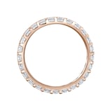 Mappin & Webb 18ct Rose Gold 1.00ct Round Brilliant Cut Diamond Asymmetric Crown Setting Full Eternity Ring