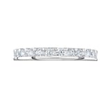 Mappin & Webb 18ct White Gold 1.00ct Round Brilliant Cut Diamond Asymmetric Crown Setting Full Eternity Ring