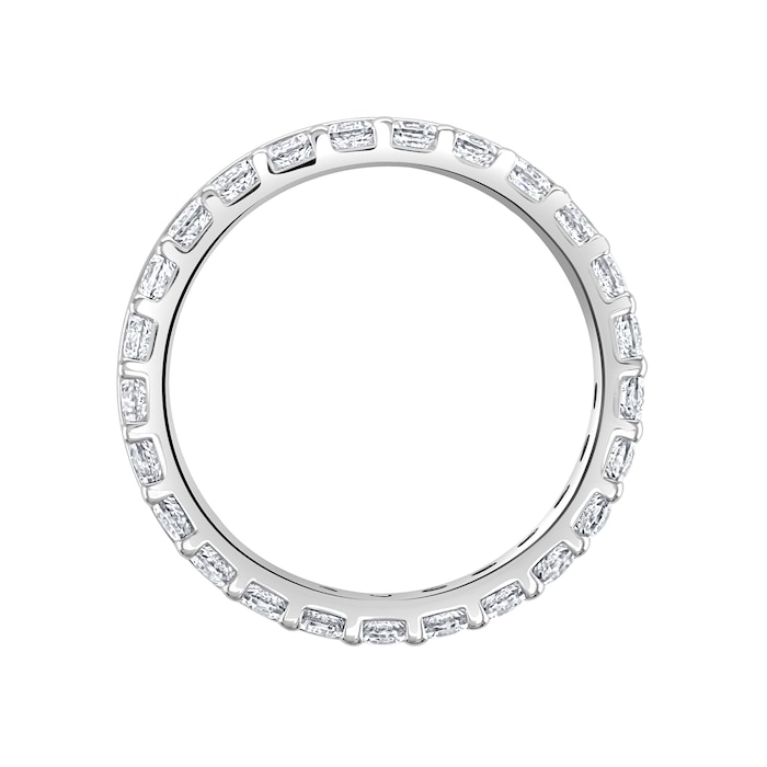 Mappin & Webb 18ct White Gold 1.00ct Round Brilliant Cut Diamond Asymmetric Crown Setting Full Eternity Ring