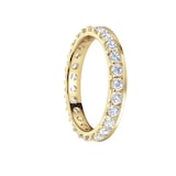 Mappin & Webb 18ct Yellow Gold 1.00ct Round Brilliant Cut Diamond Asymmetric Crown Setting Full Eternity Ring