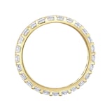 Mappin & Webb 18ct Yellow Gold 1.00ct Round Brilliant Cut Diamond Asymmetric Crown Setting Full Eternity Ring