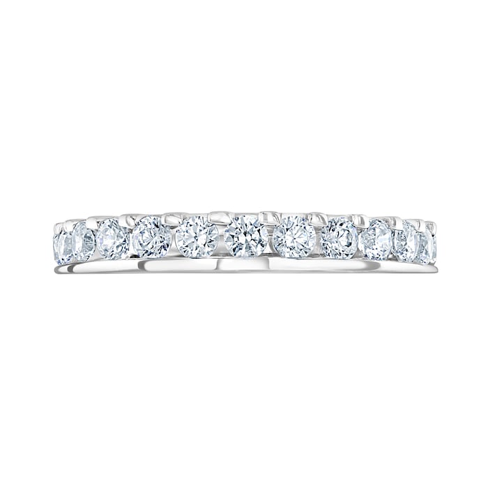 Mappin & Webb Platinum 1.50ct Round Brilliant Cut Diamond Asymmetric Crown Setting Full Eternity Ring