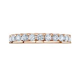 Mappin & Webb 18ct Rose Gold 1.50ct Round Brilliant Cut Diamond Asymmetric Crown Setting Full Eternity Ring