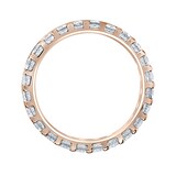 Mappin & Webb 18ct Rose Gold 1.50ct Round Brilliant Cut Diamond Asymmetric Crown Setting Full Eternity Ring