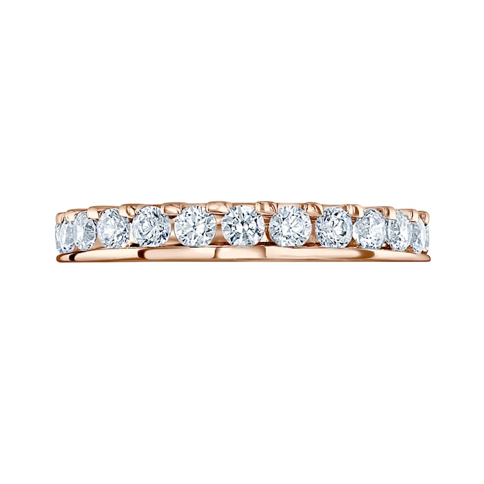 Mappin & Webb 18ct Rose Gold 1.50ct Round Brilliant Cut Diamond Asymmetric Crown Setting Full Eternity Ring