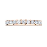 Mappin & Webb 18ct Rose Gold 1.50ct Round Brilliant Cut Diamond Asymmetric Crown Setting Full Eternity Ring