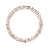 Mappin & Webb 18ct Rose Gold 1.50ct Round Brilliant Cut Diamond Asymmetric Crown Setting Full Eternity Ring