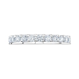 06507244 - 18ct White Gold 1.50ct Round Brilliant Cut Diamond Asymmetric Crown Setting Full Eternity Ring